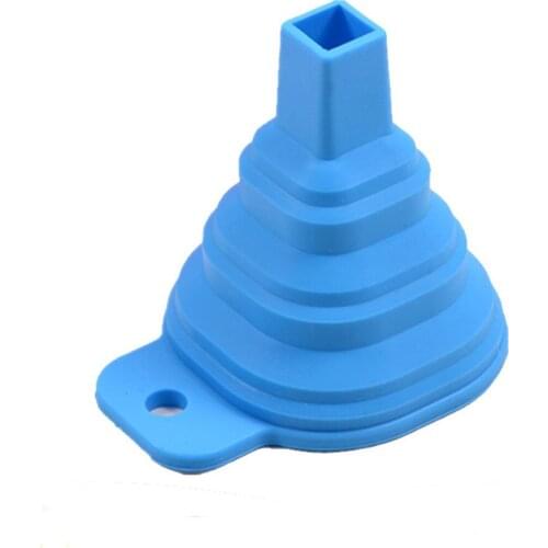 Portable Telescopic Funnel Home Kitchen Hanging Hole Design Mini Food Grade Silicone Folding Telescopic Funnel Kitchen Accessory