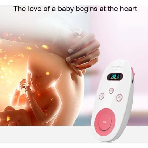 Baby Care Portable Doppler Fetal Heart Rate Monitor Home Pregnant Women Fetal Heart Rate Monitor Without Radiation Stethoscope