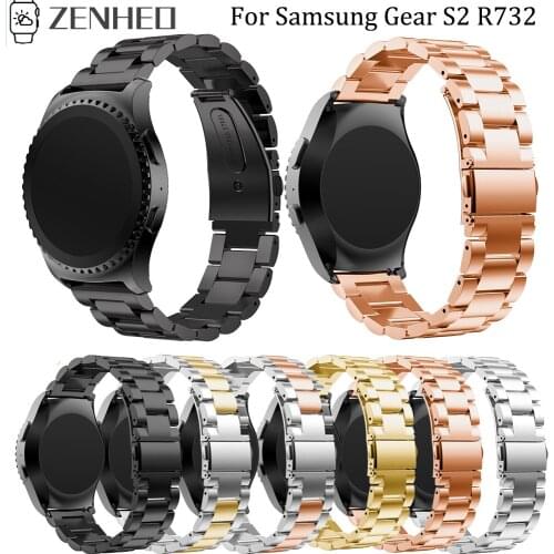20mm Stainless Steel Band Strap For Samsung Gear S2 R732 Replacement Bracelet Wristband for Samsung Gear Sport Watch Band