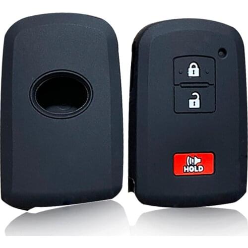 Silicone Car Key Cover Case For Toyota Land Cruiser Tacoma Highlander Prius 2013 2016 2017 Fob Shell Remote Key Case Holder