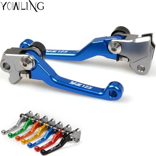 Blue CNC Aluminum Billet Pivot Foldable Brake Clutch Levers Handbrake FOR YAMAHA YZ125 YZ 125 2001 2002 2003 2004 2005 2006 2007