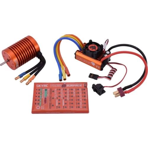 SKYRC Leopard 10.0T Brushless Motor 3930KV 60A Brushless ESC LED Programming Card Power System Combo Set for 1/10 RC Car Truck