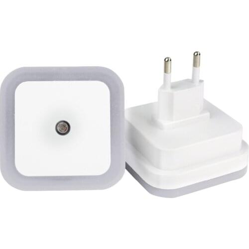 Mini LED 0.5W Night Light Control Auto Sensor Baby Bedroom Lamp square White yellow AC110-220V LED night light for baby US EU A5