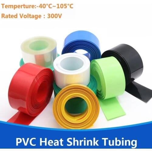 PVC Heat Shrink Tubing Width 40mm Diameter 25mm (for Batteries Wrap) -5/10/20 Meters