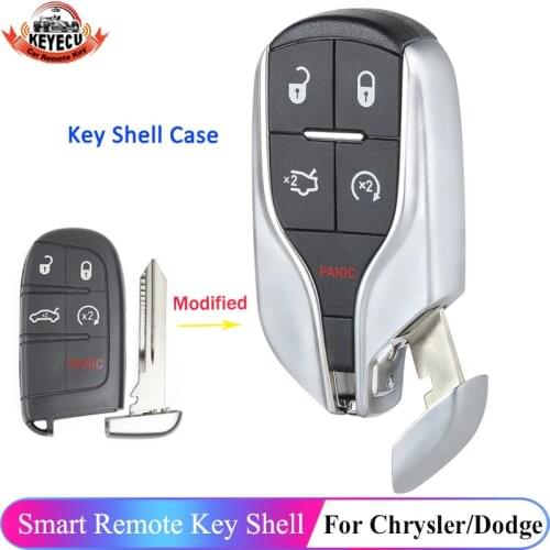 KEYECU Upgraded 4+1 5 Button for Chrysler 300 for Dodge Challenger Charger Dart Durango 2011-2017 Remote Shell Case Fob Car Key