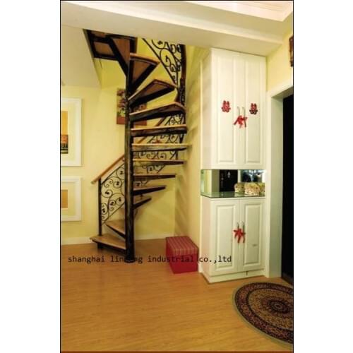 Iron art spiral staircase (LH-SC013)