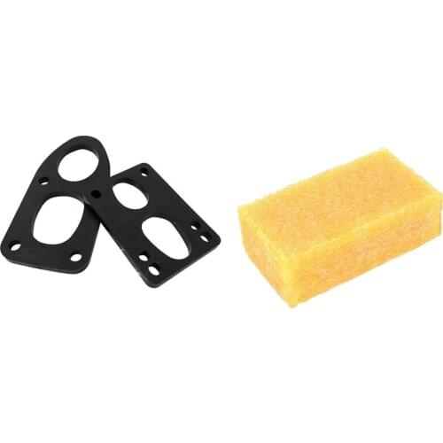 1 Pcs 6Mm (1/4Inch) Skateboard Shock Pads U-Shape Shockpads & 1 Pcs Skateboard Sandpaper Eraser