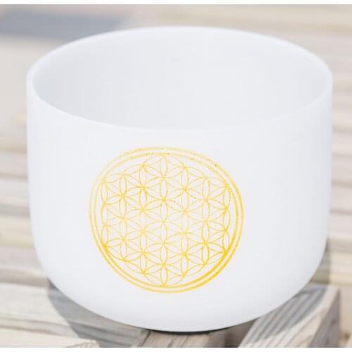 12inch The flower of life design 7 Chakra tones CDEFGAB healing meditation sound bowl