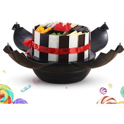 2021 Birthday Cake Surprise Artifact Mold Round Black Cake Mine Mould Creative Funny Party Explosion Props Decoration Container