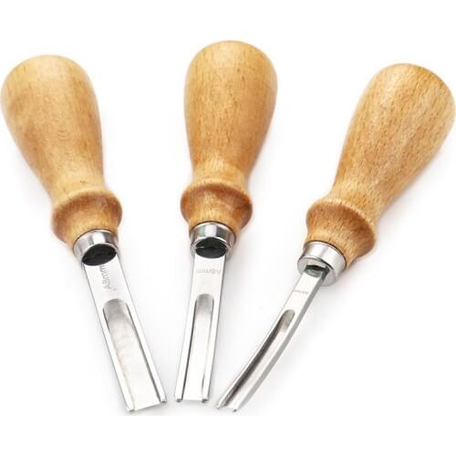 4mm 6mm 8mm Width French Style Leather Skiving Tool Edging Cutting Knife Carving Trim DIY Leather Wide Head Trimmer