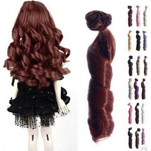 5PCS/LOT Dolls Accessories Synthetic Fiber Wigs BJD 1/3 Wig Curly Doll Hair DIY