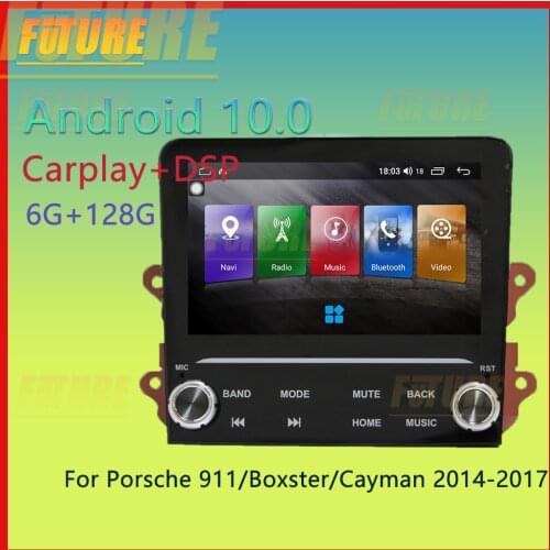 Android 10 For Porsche 911/Boxster/Cayman 2014-2017 Car Multimedia Player GPS Navigation Video DVD Radio Stereo 2 Din Head Unit