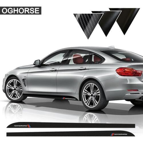 Car Styling Newest M Performance Side Stripe Skirt Sill Sticker Decal for BMW f30 f31 x5 f15 f85 e60 e61 f22 e90 f10 f11 f01 f02