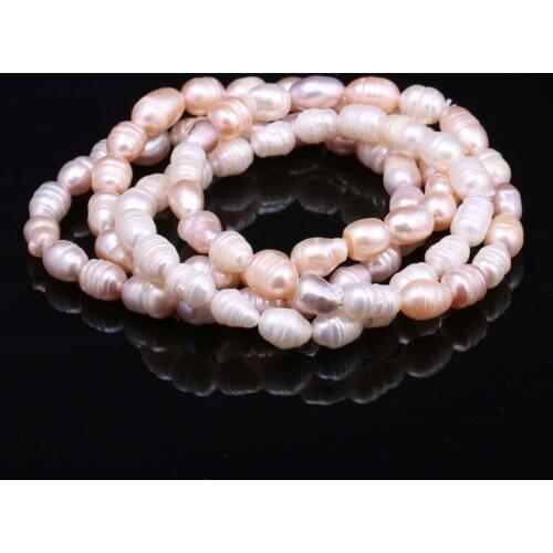 100% Natural Pearl Bracelet Charms Elastic Rope Real Pearl Bracelets for Girl Friend Pearl Size 8-9 mm