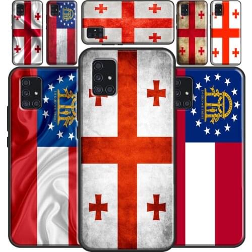 Georgia Grunge Flag Case For Samsung A52 A72 A12 A32 A42 A10S A20S A30 A40 A50 A70 A21S A20e A11 A41 A51 A71