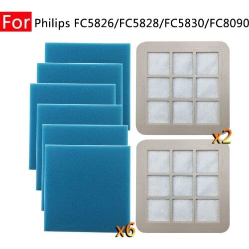 Robot Vacuum Cleaner Home Accessories For philips FC5826 FC5828 FC5830 FC8090 Air inlet filter sponge Spare Parts Replaceable