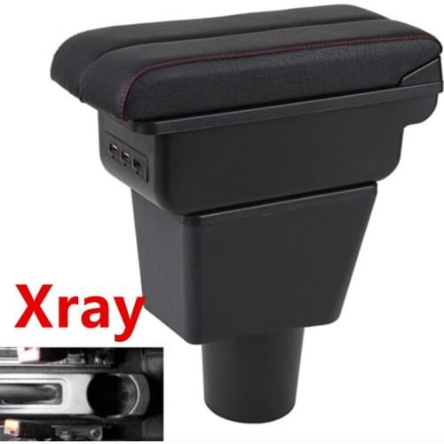 For Lada Xray armrest box double layer with usb interface