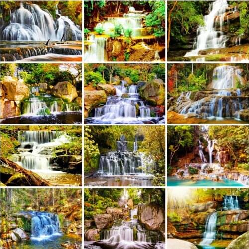 Evershine Diamond Painting Waterfall Diamond Embroidery Landscape Mosaic Mountain Cross Stitch Picture Rhinestone Home Decor