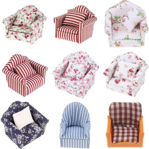 1:12 Miniature Doll House Mini Cute Sofa or Pillows For Dolls Children Simulation Dollhouse Furniture Toys
