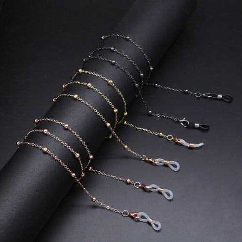 Fashion Gold Glasses Chain Face Mask Anti Slip Glasses Lanyard Rack Rope Neck Sunglasses Chain Trendy Women Eyewear Accessories