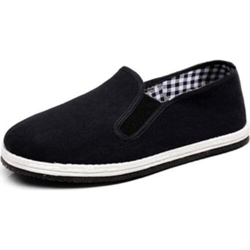 Old Beijing Cloth Shoes for Men Traditional Chinese Style Kung Fu Bruce Lee Tai Chi Retro Rubber Sole Shoes 38-45 Shoes for Men