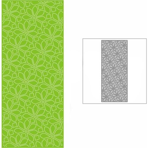 New Slim Flower Shape Background Panel 2021 Metal Cutting Dies for DIY Scrapbooking and Card Making Embossing Craft No Stamp Set