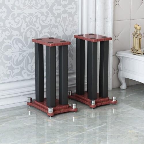 Professional Speaker stand Audio Bracket Bookshelf Desktop Satellite Box Metal Wood Surround Floor Stand 1 pair 30x35 Top pallet