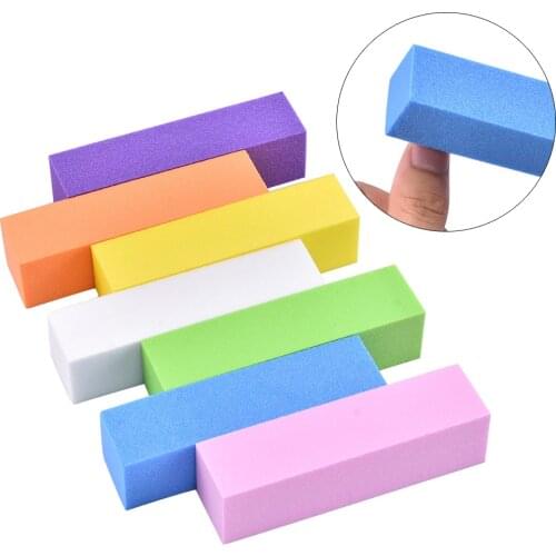 10Pcs/Set Colored Nail Art Sanding Sponge Buffer Block Fingernail Grinding Polishing Nail Files Manicure Pedicure Tool DIY Home