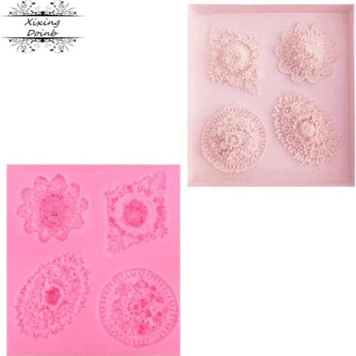 Flower mold retro relief flower silicone mold fudge mold cake decoration mold chocolate jelly mold