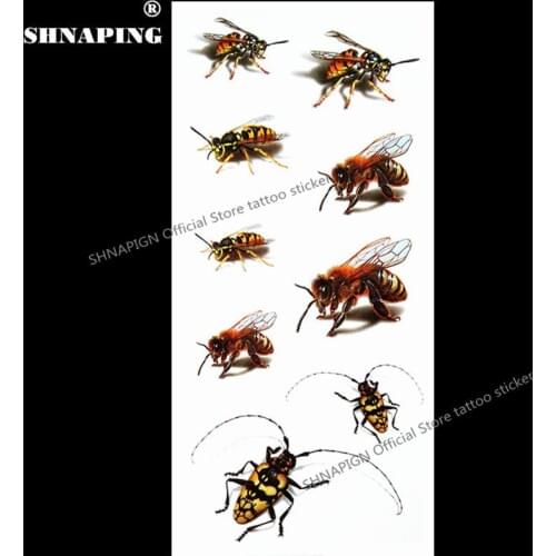 SHNAPIGN 3D Temporary Tattoo Body Art Flash Tattoo Stickers 19*9cm Waterproof Car Styling Tatoo Home Decor Wall Sticker