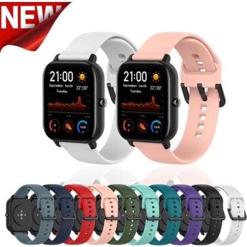 Silicone Bracelet For Amazfit GTS/Bip/bip youth Wrist Strap For Garmin Vivoactive3/3M Forerunner 645/245 Replacement Watch Band