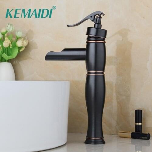 KEMAIDI ORB Black Bathroom & Kitchen Faucet Basin Faucet Solid Brass Basin Water Faucets Basin Mixer Tap Faucet