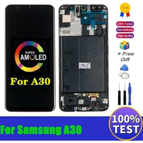 Super Amoled Pantalla For Samsung Galaxy A30 A305/DS A305FN A305G Screen Replacement LCD Display Touch Screen Digitizer Assembly