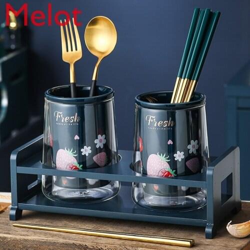 Light Luxury Kitchen Chopsticks Cage Drain Water Nordic Household Chopsticks Creative Chopsticks Barrel Rack Multi-functional