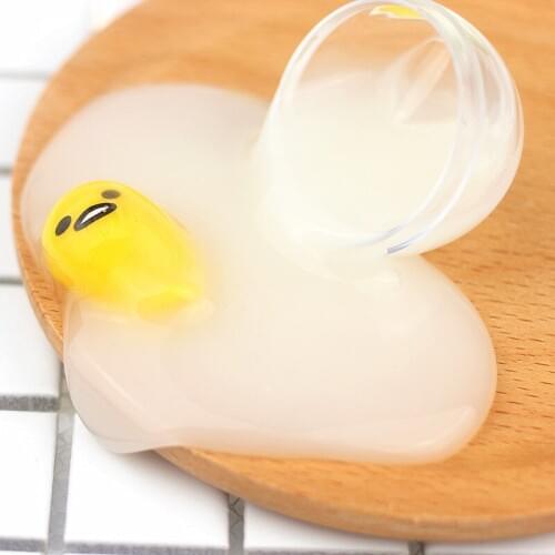 Squeeze Toys Funny Egg Yolk White Anti Stress Reliever Fun Gift Yellow Lazy Egg Joke Toy Ball Egg Squish Toy