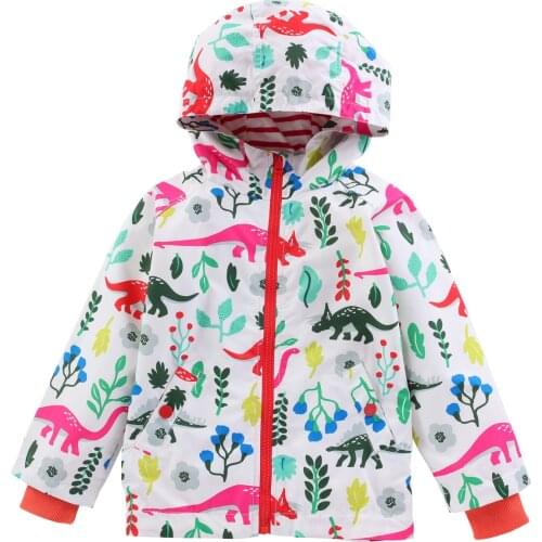 ZWY1264 Warm Waterproof Girls Jacket 2021 Spring Autumn Baby Windproof Jackets Boy Coats Child Hooded Children Outerwear