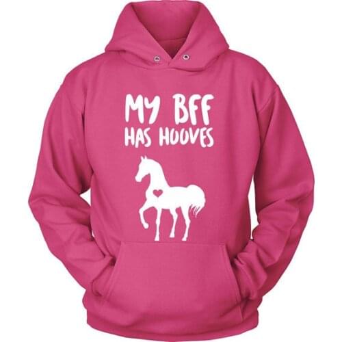 Horse Hoodie / Horse sweatshirt / My BFF has hooves / clothing / equestrian gifts / horse gifts / horse clothing-Z207