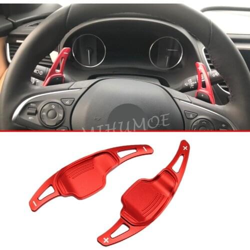 Steering Wheel Gear Shift Paddle Extension For Buick Lacrosse Cadillac XT5 CT6 Red