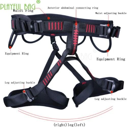 Outdoor Rock Climbing Rapid Drop Development High Altitude Operating Equipment Half-body Caving Seatbelt ZL44