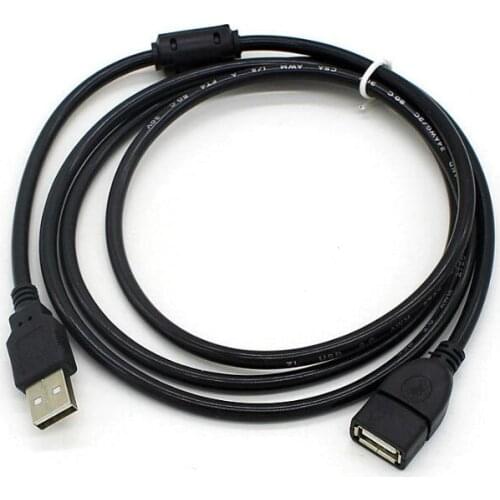 USB 2.0 extension cable 1.5m black nickel-plated head A-F USB extension data cable Data cable