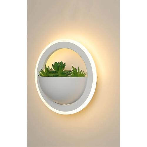 WECUS) NEW Art plant wall light, simple modern bedside lamp creative personality aisle living room corridor lamp wall lamp