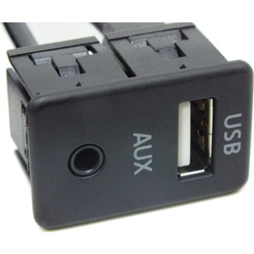 1.5M Car Dash Flush Mount USB Port Panel 3.5mm AUX USB Extension Cable Adapter R2LC