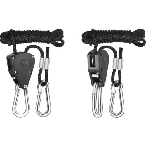 1 Pair Adjustable Pulley Sling Lifting Rope Ratchet Hook Max Load 150 Lbs Lights Lifters Reflector Assembly Sling
