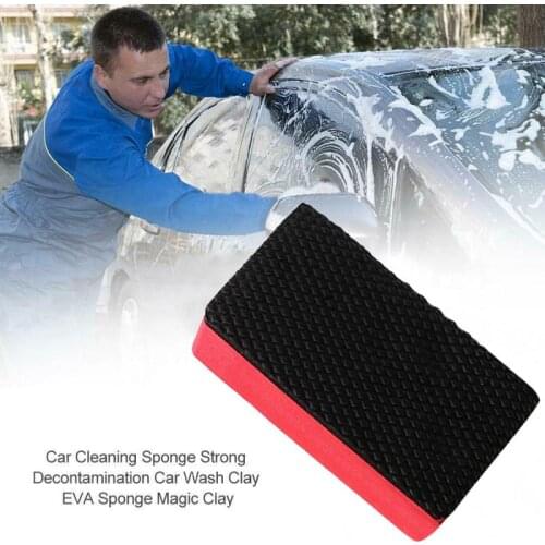 1Pcs Clay Sponge Bar Car Pad Block Cleaning Eraser Wax Polish Tool Car Detailing Cleaning Care Washing Tool Red