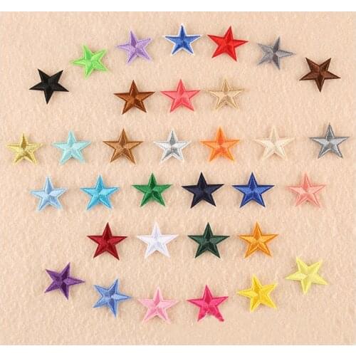 10pcs Small star embroidered patch DIY cartoon badge hat logo accessories of iron on application transfers