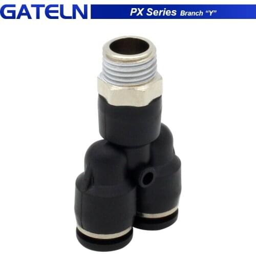 10Pcs PX Series Branch “Y"quick Pressure Regulator Pipe Throttle Valve Compressor Accessories Pneumatic Fitting PX4-02 PX6-02