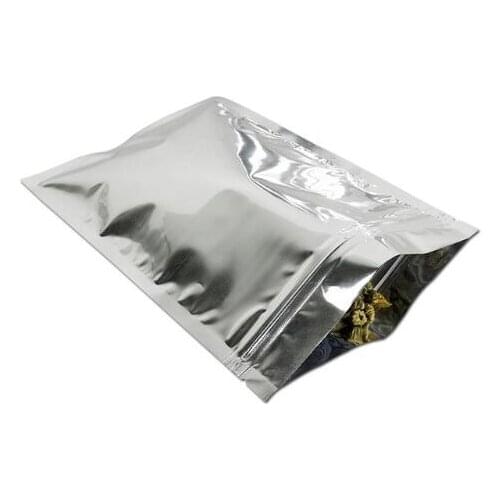 100Pcs/ Lot 10*15cm Zipper Top Aluminum Foil Resealable Valve Pack Package Pouches Zip Lock Ziplock Food Red Dates Storage Bags