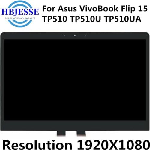 15.6''FHD 1080P LCD Display for ASUS VivoBook Flip 15 TP510 TP510U TP510UQ TP510UA lcd Touch Screen Digitizer Assembly