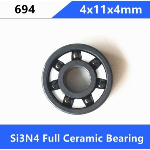 4/10pcs 694 Si3N4 full Ceramic bearing 4x11x4 mm silicon nitride Ceramic deep groove ball bearing 4*11*4mm