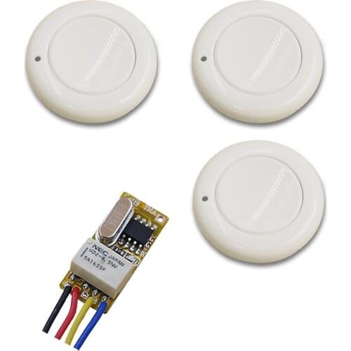 White Color Remote Keyless Entery DC 3.5V-12V 3.6V 3.7V 4.5V 5V 6V 7.4V 9V 12V Micro Relay Mini Wireless Remote Control Switch